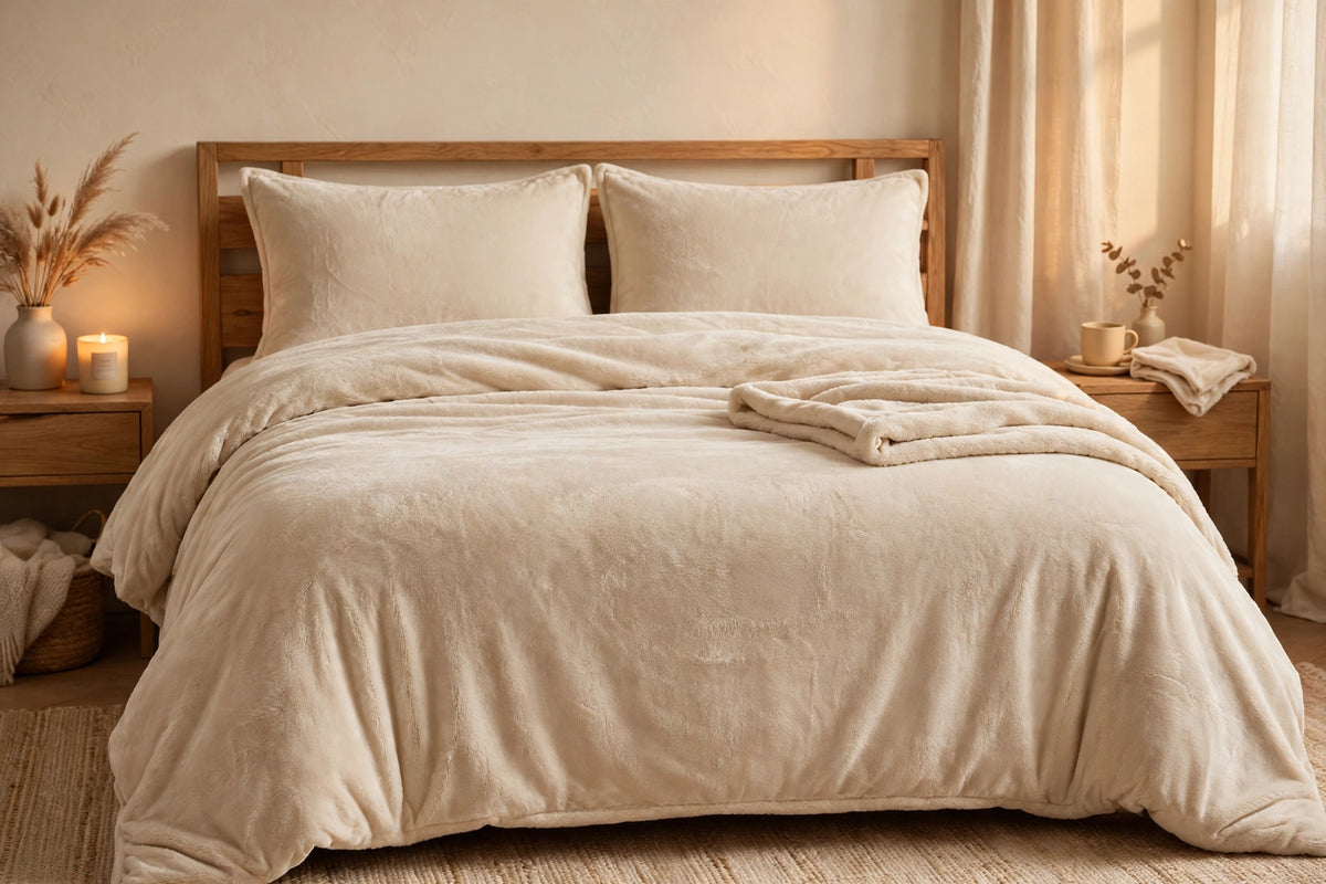 HugHaus Milk Velvet Duvet Set