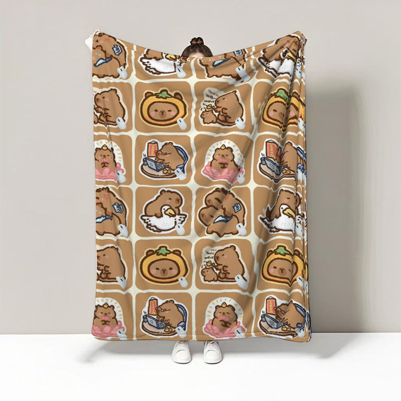 capybara daily moments kids blanket
