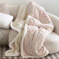 lamb fleece throw cream sofa