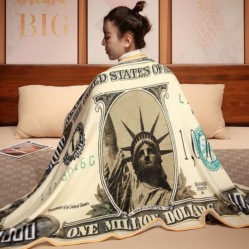 million dollar blanket draped
