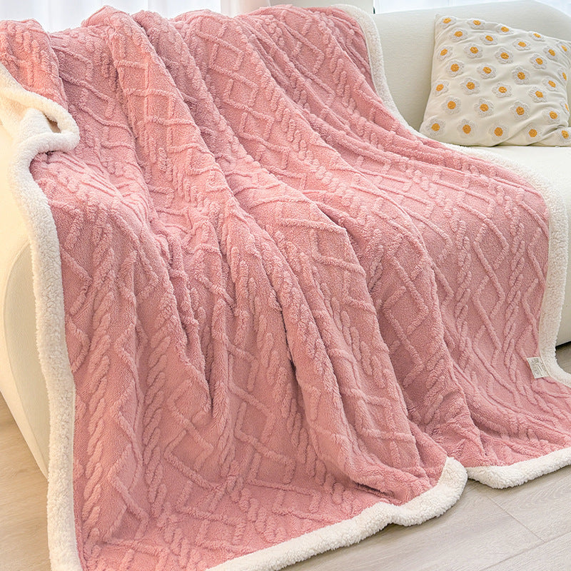 lamb fleece throw sofa scene 2
